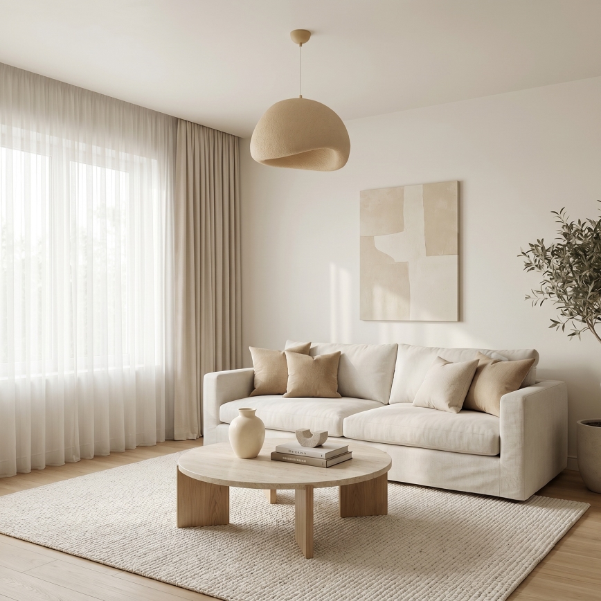 Brilagi - Pendelleuchte mit Kabel WABI SABI 1xE27/40W/230V Ø 50 cm beige