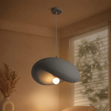 BRILAGI - Pendelleuchte mit Kabel WABI SABI 1xE27/60W/230V Ø 40 cm grau