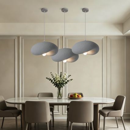 BRILAGI - Pendelleuchte mit Kabel WABI SABI 1xE27/60W/230V Ø 40 cm grau