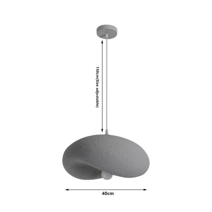 BRILAGI - Pendelleuchte mit Kabel WABI SABI 1xE27/60W/230V Ø 40 cm grau