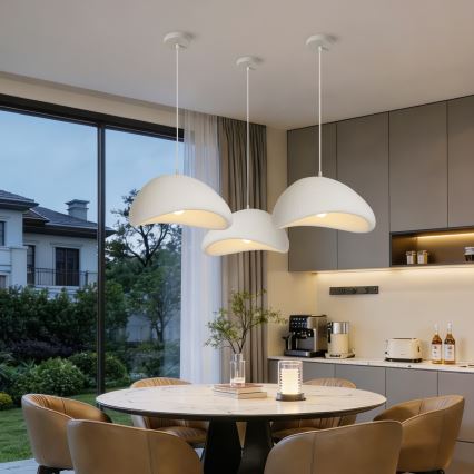 BRILAGI - Pendelleuchte mit Kabel WABI SABI 1xE27/60W/230V Ø 40 cm weiß