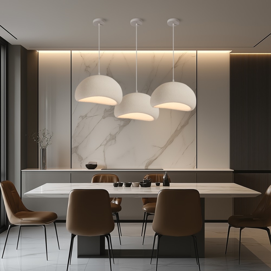 BRILAGI - Pendelleuchte mit Kabel WABI SABI 1xE27/60W/230V Ø 40 cm weiß