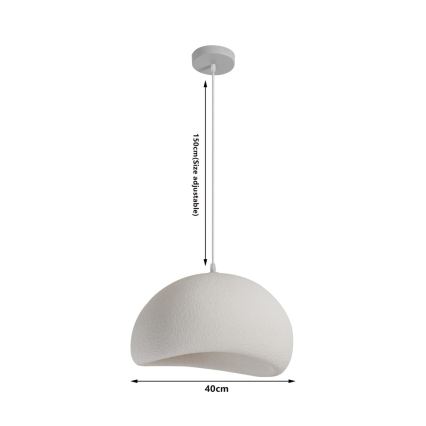 BRILAGI - Pendelleuchte mit Kabel WABI SABI 1xE27/60W/230V Ø 40 cm weiß