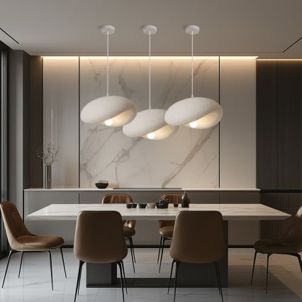 BRILAGI - Pendelleuchte mit Kabel WABI SABI 1xE27/60W/230V Ø 40 cm weiß
