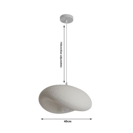 BRILAGI - Pendelleuchte mit Kabel WABI SABI 1xE27/60W/230V Ø 40 cm weiß