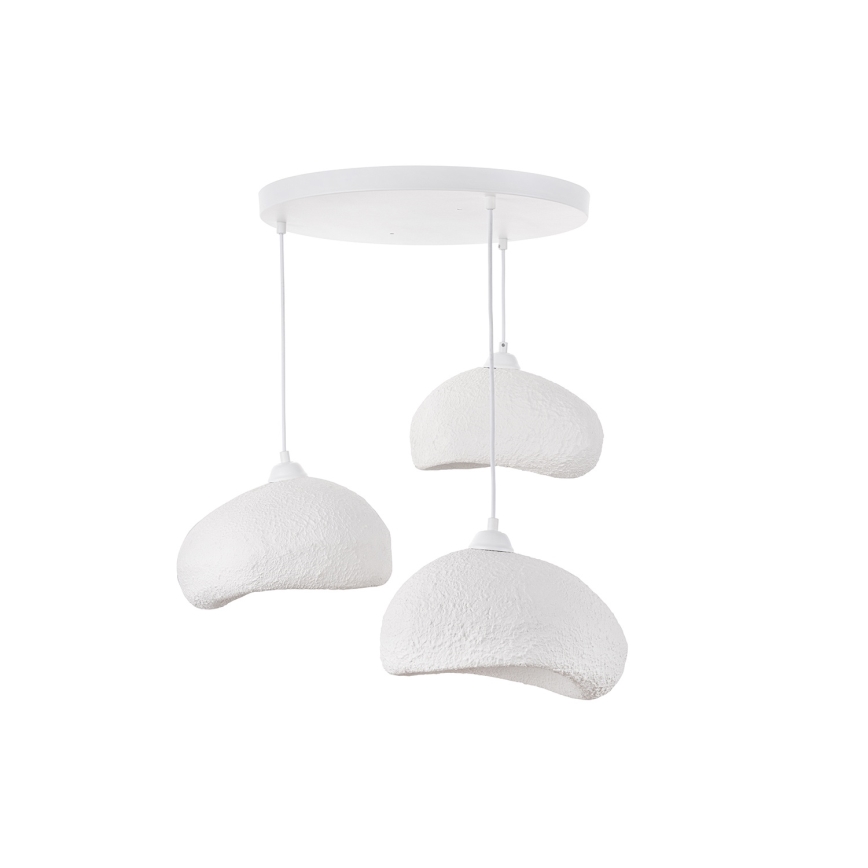 Brilagi - Pendelleuchte mit Kabel WABI SABI 3xE27/40W/230V Ø 60 cm weiß