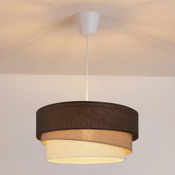 Brilagi - Pendelleuchte mit Kabelabhängung TRIO 1xE27/60W/230V Ø 40 cm braun/beige/weiß