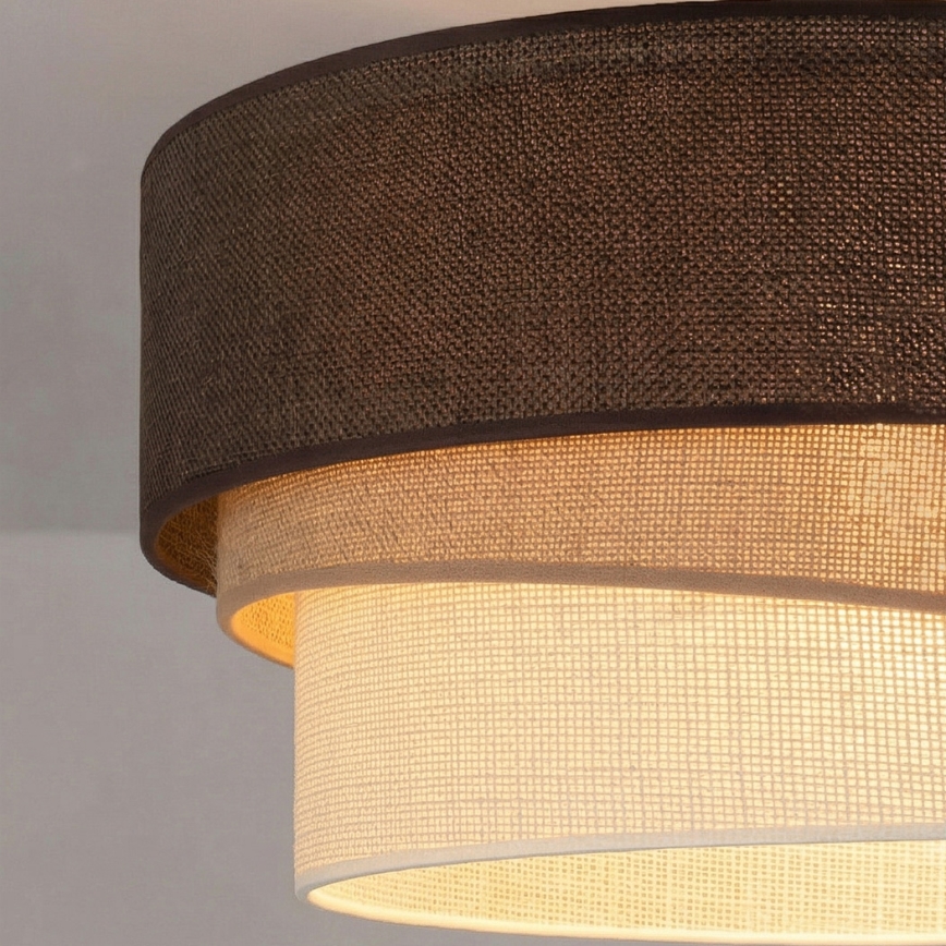 Brilagi - Pendelleuchte mit Kabelabhängung TRIO 1xE27/60W/230V Ø 40 cm braun/beige/weiß
