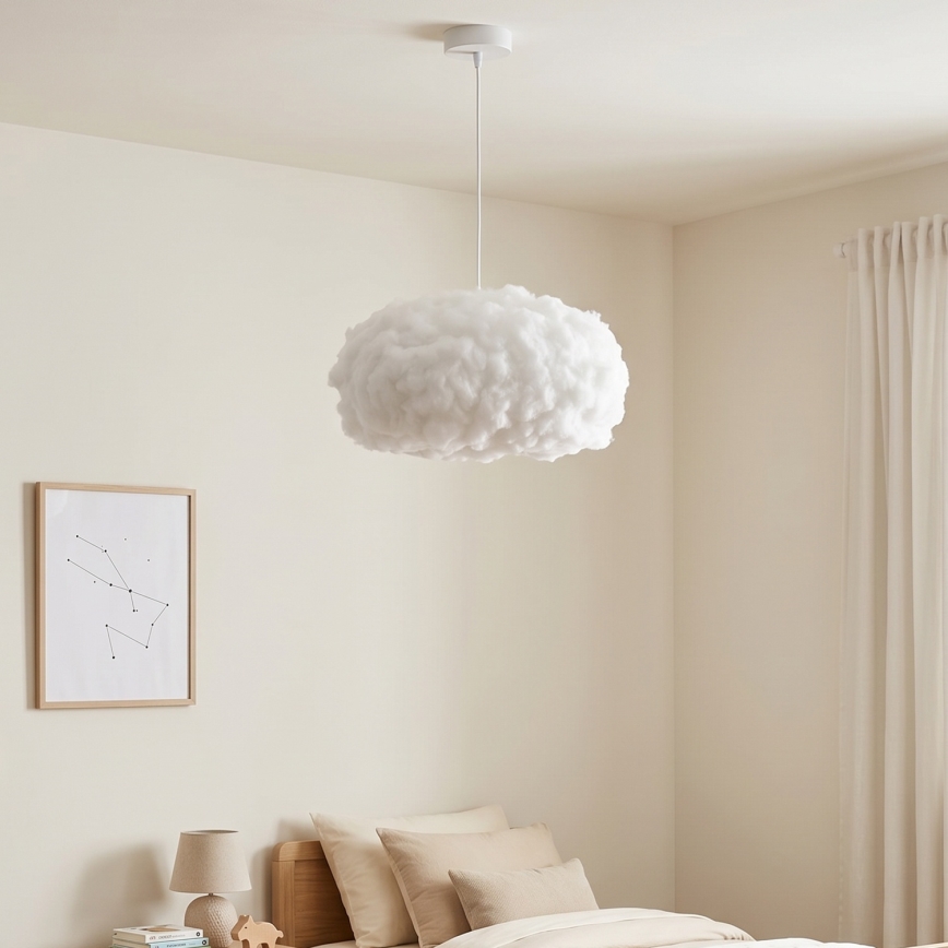Brilagi - Pendelleuchte mit Kabelaufhängung SOLEAIR 1xE27/60W/230V weiß