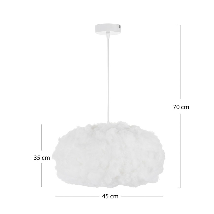 Brilagi - Pendelleuchte mit Kabelaufhängung SOLEAIR 1xE27/60W/230V weiß