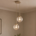 BRILAGI - Pendelleuchte mit Kabelaufhängung STELLA 2xE27/60W/230V beige/gold