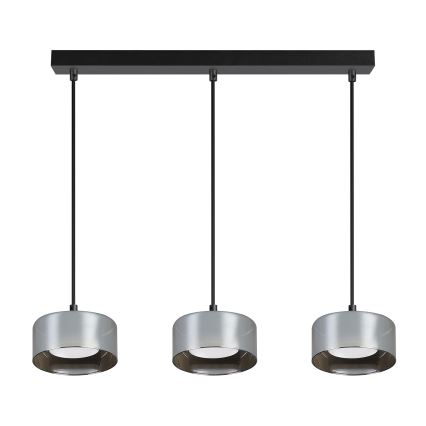 Brilagi - Pendelleuchte mit Seilaufhängung AURA LUX 3xGX53/30W/230V schwarz/rauchglas