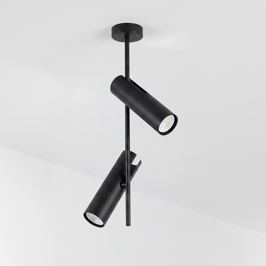 Brilagi - Pendelleuchte mit Stange BRANCH 2xGU10/30W/230V schwarz