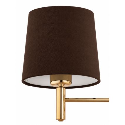 BRILAGI - Pendelleuchte mit Stange MONTE 5×E27/60W/230V Braun/Gold