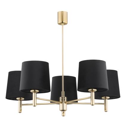 Brilagi - Pendelleuchte MONTE 5xE27/60W/230V schwarz/gold