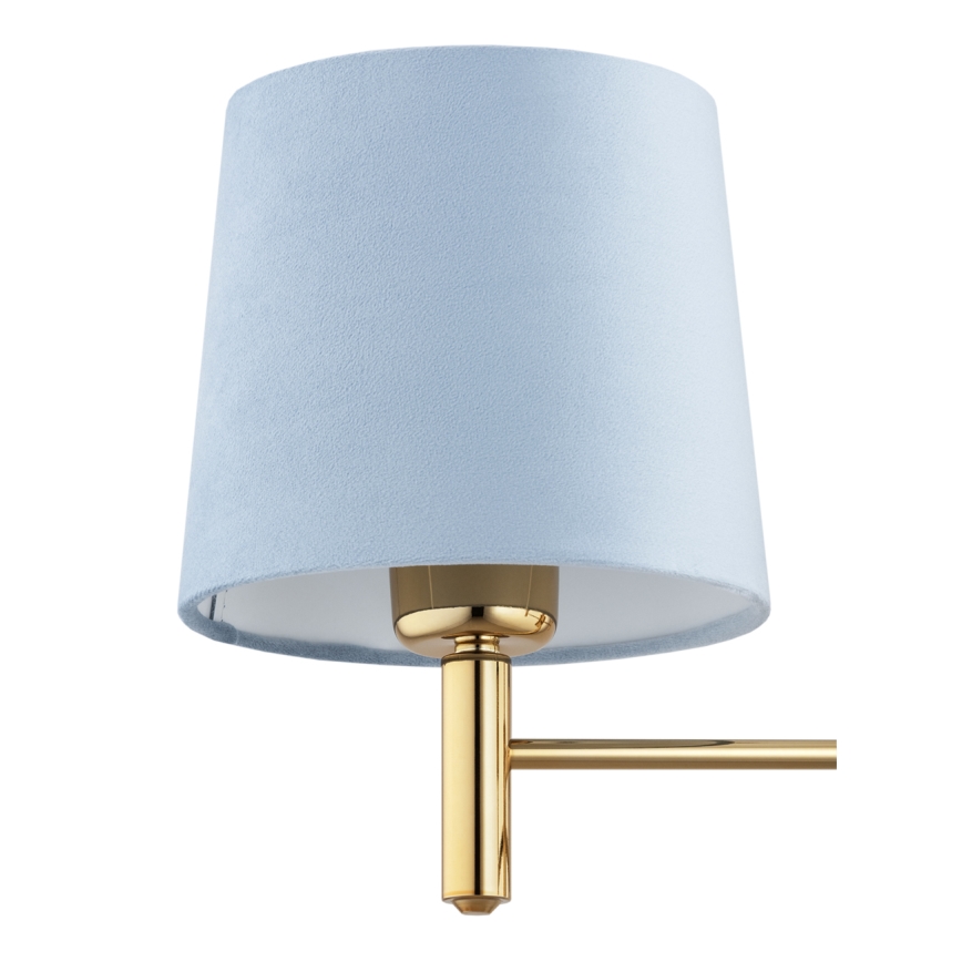 BRILAGI - Pendelleuchte MONTE an Stange 5xE27/60W/230V blau/gold