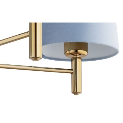 BRILAGI - Pendelleuchte MONTE an Stange 5xE27/60W/230V blau/gold