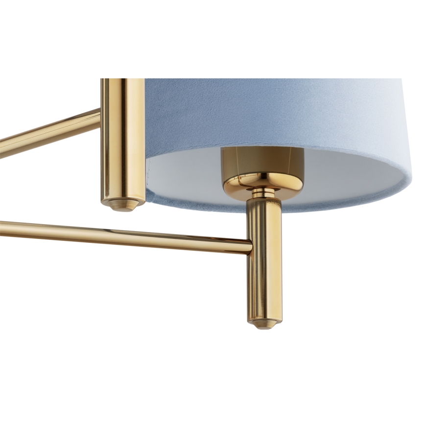 BRILAGI - Pendelleuchte MONTE an Stange 5xE27/60W/230V blau/gold
