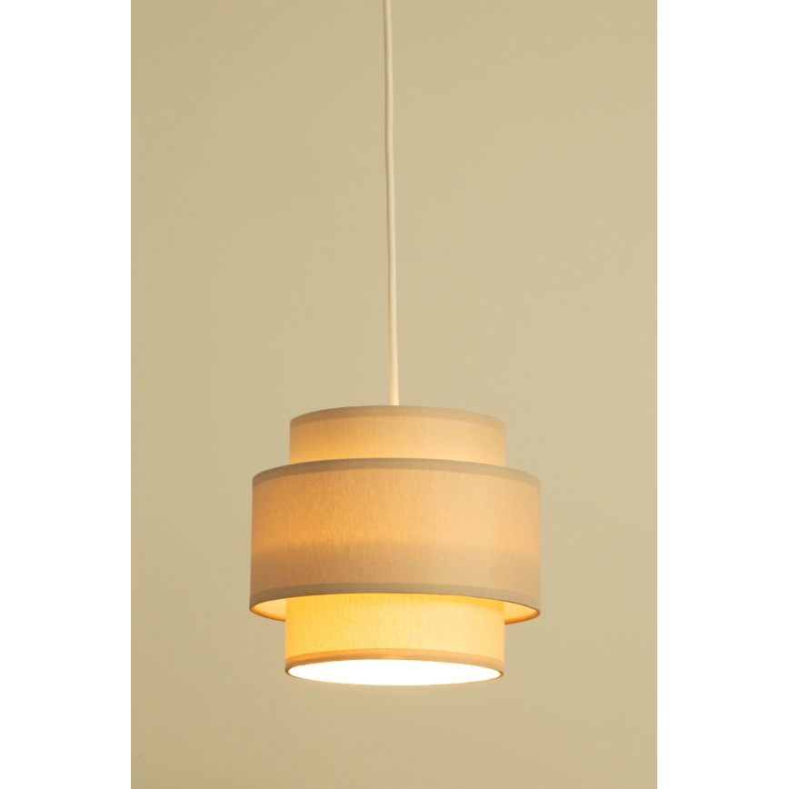 Brilagi - Pendelleuchte RESNA an Kabel, 2x E27/60W/230V, Ø 30 cm, beige