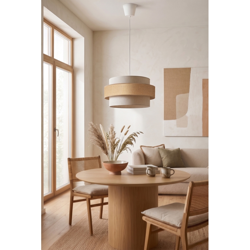 Brilagi - Pendelleuchte SPACE 1xE27/60W/230V Ø 40 cm beige/creme
