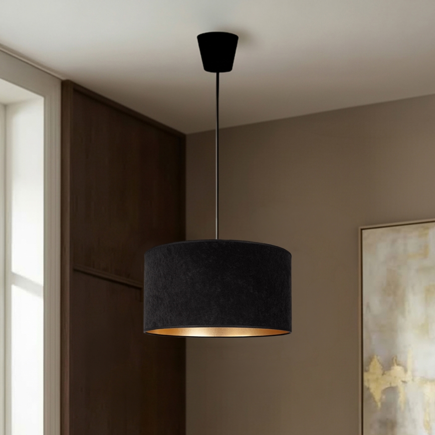 Brilagi - Pendelleuchte VELVET an Kabel 1xE27/60W/230V Ø 40 cm schwarz/gold