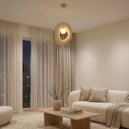 Brilagi - Pendelleuchte WABI SABI an Kabel 1xE27/40W/230V cremefarben