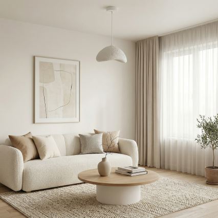 Brilagi - Pendelleuchte WABI SABI mit Kabel 1xE27/40W/230V weiß