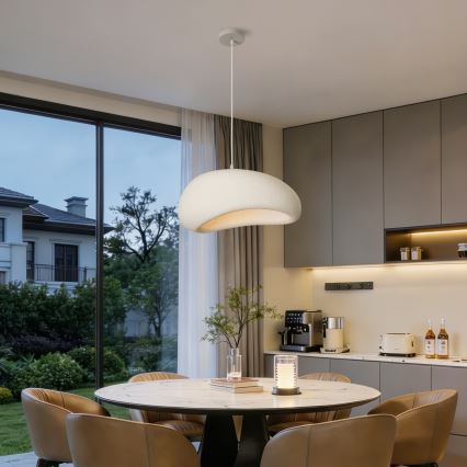 BRILAGI - Pendelleuchte WABI SABI mit Kabel 1xE27/60W/230V Ø 50 cm weiß
