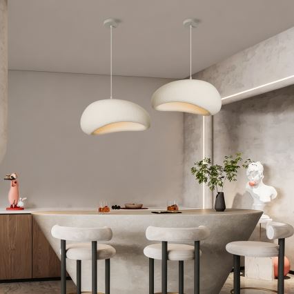 BRILAGI - Pendelleuchte WABI SABI mit Kabel 1xE27/60W/230V Ø 50 cm weiß