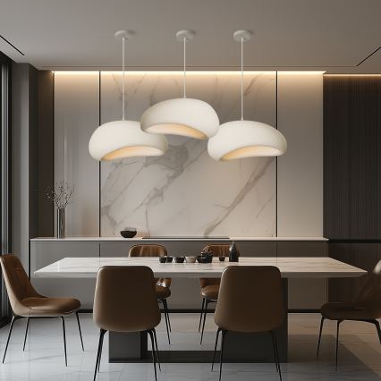 BRILAGI - Pendelleuchte WABI SABI mit Kabel 1xE27/60W/230V Ø 50 cm weiß