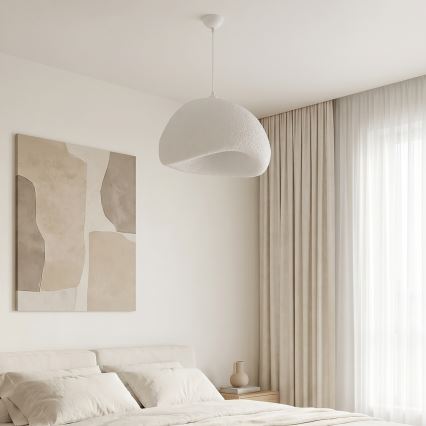 Brilagi - Pendelleuchte WABI SABI mit Kabelaufhängung, 1xE27/40W/230V, Ø 50 cm, weiß