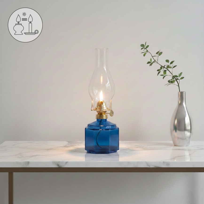 Brilagi - Petroleumlampe MERLIN blau