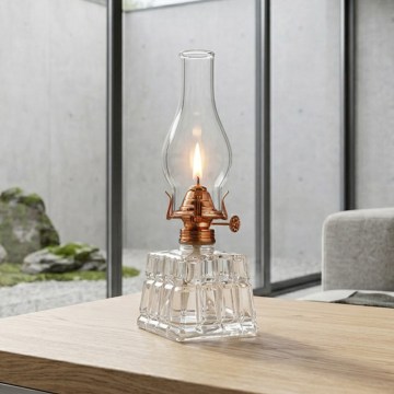 Brilagi - Petroleumlampe MERLIN klar/bronzefarben/Patina