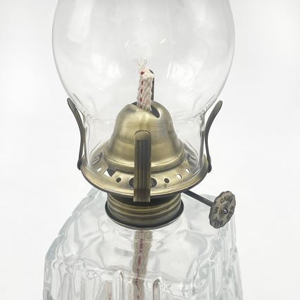 Brilagi - Petroleumlampe MERLIN klar/gold/patina