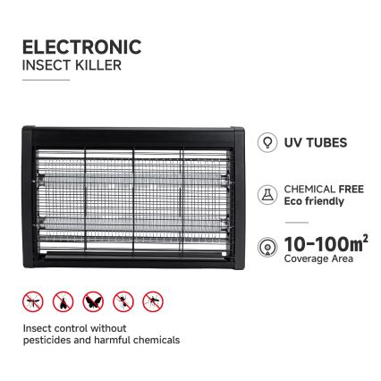 Brilagi - Piège électrique à insectes 2xUV/18W/230V 100 m2