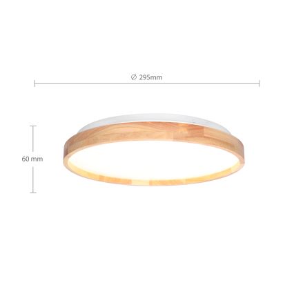 Brilagi - Plafoniera LED ALSON LED/24W/230V Ø 29,5 cm rovere