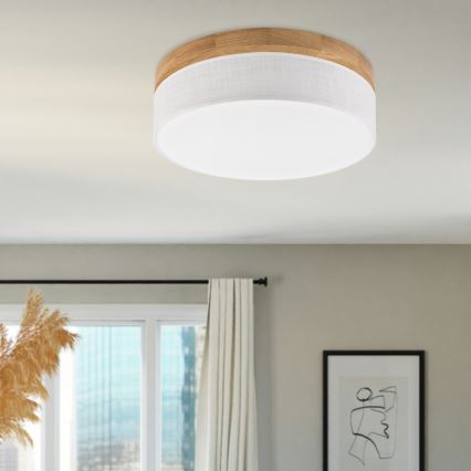 Brilagi - Plafoniera a LED BELLADONNA 36W/230V Ø 40 cm bianco/rovere