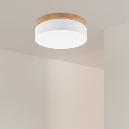Brilagi - Plafoniera a LED BELLADONNA 36W/230V Ø 40 cm bianco/rovere