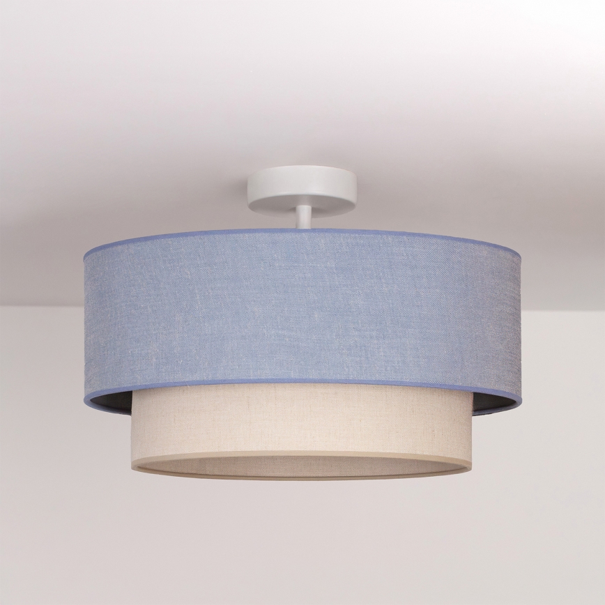 Brilagi - Plafoniera a LED BOHO ECO 1x E27/10W/230V Ø 40 cm blu/crema