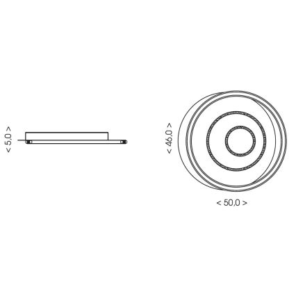 Brilagi - Plafoniera dimmerabile a LED IRIS 83W/230V 3000-6000K 46x50 cm bianca + telecomando