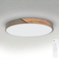 BRILAGI - Plafoniera a LED dimmerabile PILANA LED/60W/230V 3000-6500K rovere/beige Ø 60 cm + telecomando