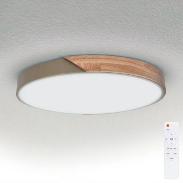 BRILAGI - Plafoniera a LED dimmerabile PILANA LED/60W/230V 3000-6500K rovere/beige Ø 60 cm + telecomando
