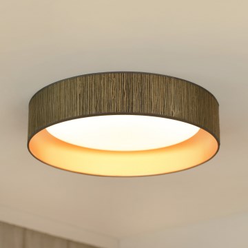 Brilagi - Plafoniera a LED dimmerabile VEGAS SHINE LED/24W/230V Ø 45 cm 3000/4000/6500K paglia marrone/oro + telecomando