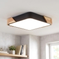 Brilagi - Plafoniera a LED PILANA LED/24W/230V rovere/nero 32x32 cm