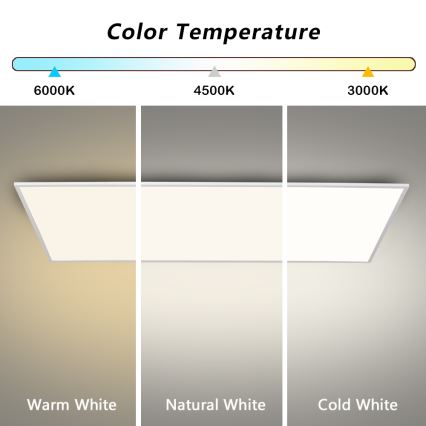 Brilagi - Plafoniera LED SLIMFRAME 80W/230V 120x60 cm 3000/4000/6000K bianca
