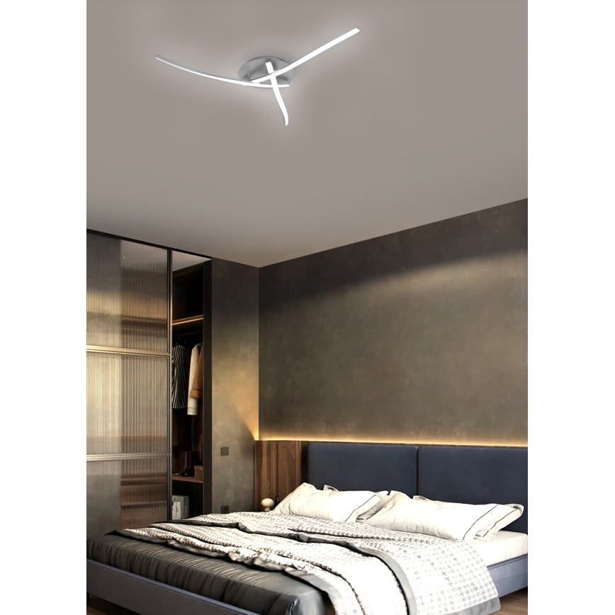 Brilagi - Lampada da soffitto LED STRIPES LED/24W/230V Ø 64 cm argento