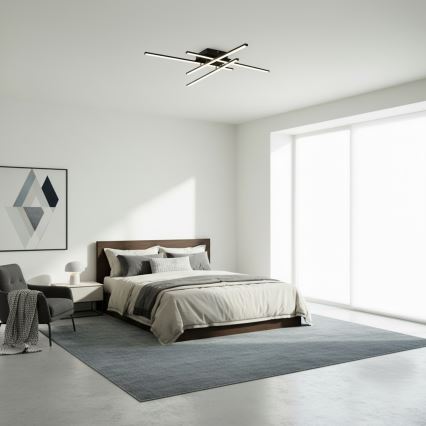 Brilagi - Plafoniera LED STRIPES LED/37W/230V 68x68 cm nero