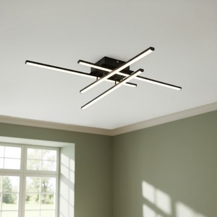 Brilagi - Plafoniera LED STRIPES LED/37W/230V 68x68 cm nero