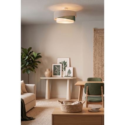 Brilagi - Plafoniera a montaggio superficiale ARROW 1xE27/60W/230V Ø45 cm beige/verde/bianco