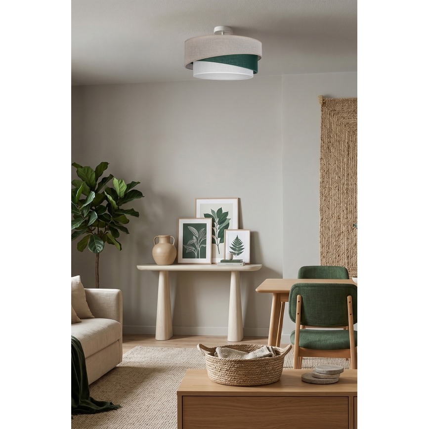 Brilagi - Plafoniera a montaggio superficiale ARROW 1xE27/60W/230V Ø45 cm beige/verde/bianco